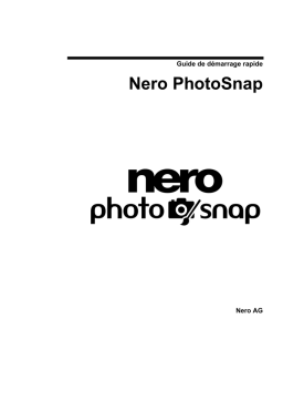 Nero PhotoSnap Manuel utilisateur