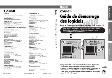 Guide de démarrage rapide | Canon IXUS i Manuel utilisateur | Fixfr