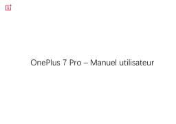 OnePlus 7 Pro Manuel utilisateur