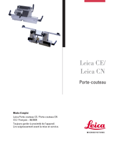 Leica KNIFE HOLDER CE Manuel utilisateur