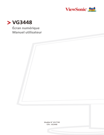 ViewSonic VG3448-S MONITOR Mode d'emploi | Fixfr