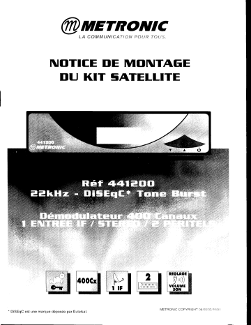 Manuel du propriétaire | Metronic 441200 Manuel utilisateur | Fixfr