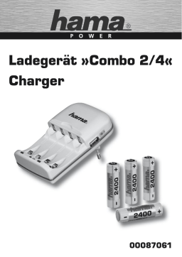 Hama 00087061 Set - "Combo" 2/4 Charger and 4 AA (Mignon-HR6) 2400 mAh Batteries Manuel utilisateur