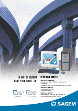 Sagem OPEN LINE SERVER Manuel utilisateur