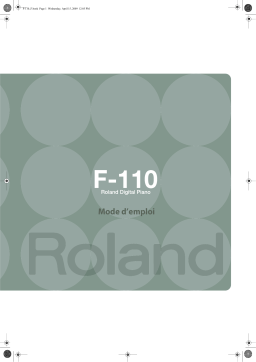 Roland f-110 Manuel utilisateur