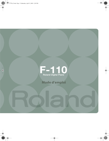 Manuel du propriétaire | Roland f-110 Manuel utilisateur | Fixfr