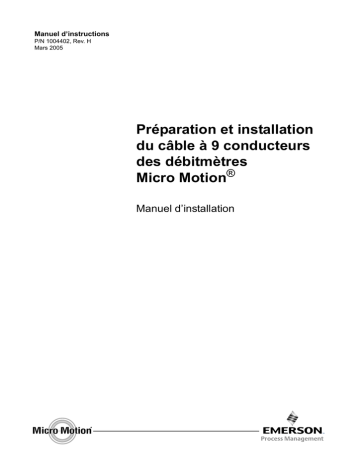 Mode d'emploi | Micro Motion Préparation et Manuel utilisateur | Fixfr