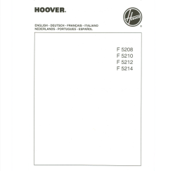 Hoover F 5208 Manuel utilisateur