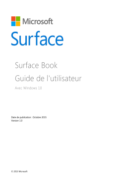 Microsoft Surface Book v1.0 Manuel utilisateur