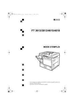 Ricoh FT 4618 Imprimante multifonction Manuel utilisateur