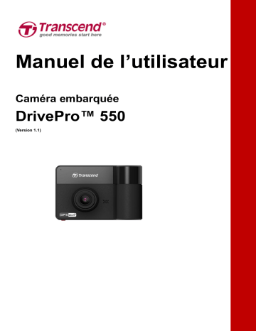 Mode d'emploi | Transcend DrivePro 550A Manuel utilisateur | Fixfr