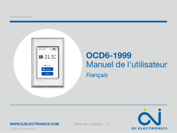 OJ Electronics OCD6 Touch thermostat Manuel utilisateur | Fixfr