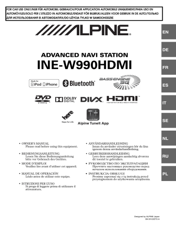 Alpine Electronics INE-W990HDMI Mode d'emploi | Fixfr