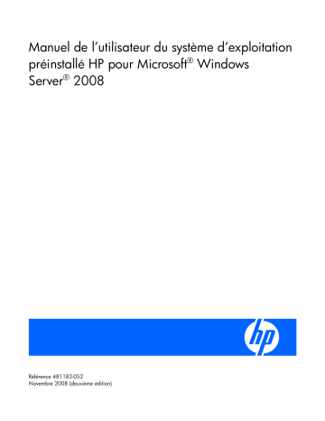 Manuel du propriétaire | HP PROLIANT DL360 G4 SERVER Manuel utilisateur | Fixfr