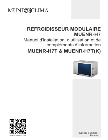 Installation manuel | mundoclima Series MUENR-H7 “DC Inverter Modular Chiller” Guide d'installation | Fixfr