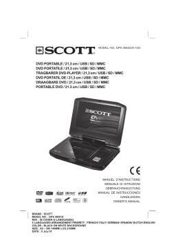 SCOTT DPX I865 CS Manuel utilisateur