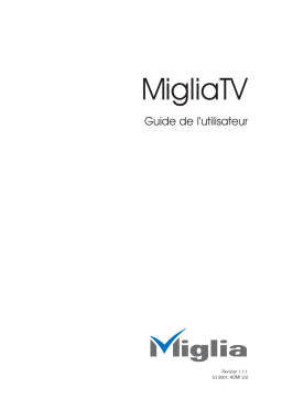 Miglia TVMAX Manuel utilisateur