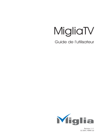 Manuel du propriétaire | Miglia TVMAX Manuel utilisateur | Fixfr