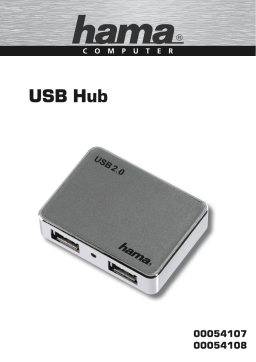 Hama 00054108 "Mini" USB 2.0 Hub 1:4, bus-powered, ivory/chrome Manuel utilisateur