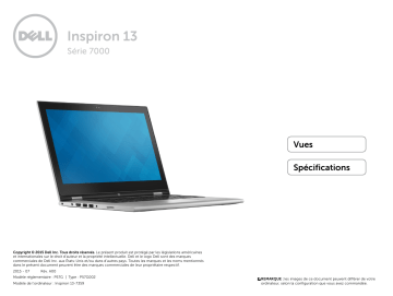 Inspiron 13 série 7000 | Dell Inspiron 7359 2-in-1 laptop Mode d'emploi | Fixfr