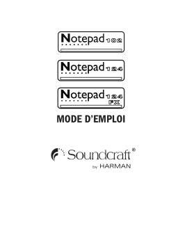 SoundCraft NOTEPAD 102 Manuel utilisateur