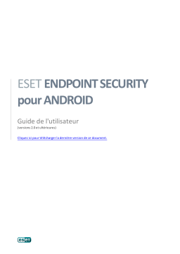 ESET Endpoint Security for Android Mode d'emploi