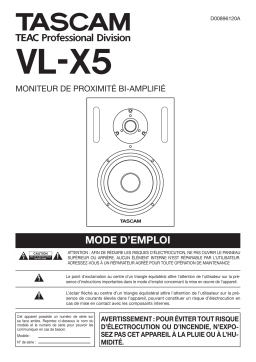 Tascam VL-X5 Manuel utilisateur