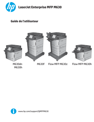 Manuel du propriétaire | HP LASERJET ENTERPRISE M630LASERJET ENTERPRISE M630DNLASERJET ENTERPRISE M631Z Manuel utilisateur | Fixfr