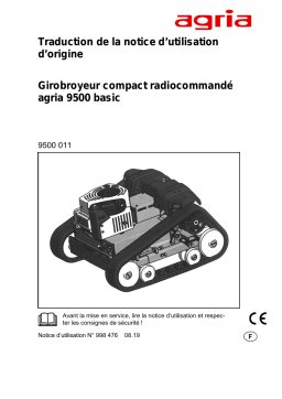 Agria 9500 basic Remote Controlled Compact Mower Manuel utilisateur