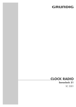 Grundig Sonoclock 51 SC 5301 Manuel utilisateur