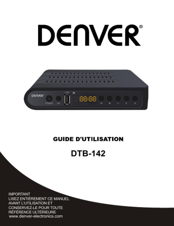 Denver DTB-142 DVB-T2 H.265 settop box Manuel utilisateur | Fixfr