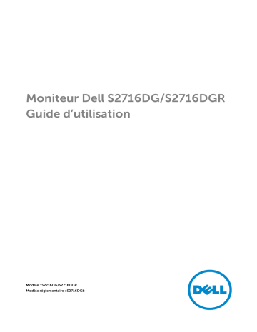 Dell S2716DG electronics accessory Manuel utilisateur | Fixfr