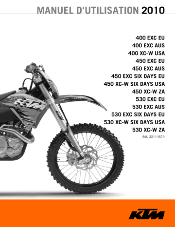 Manuel du propriétaire | KTM 400 XC-W Manuel utilisateur | Fixfr