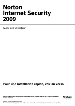 Symantec Norton Internet Security 2009 Mode d'emploi