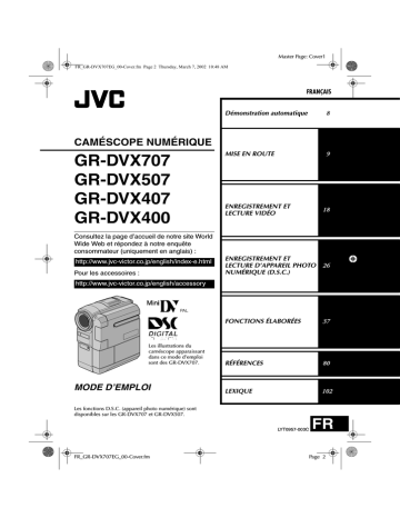 GR DVX707 | GR DVX400 | GR DVX507 | JVC GR DVX407 Mode d'emploi | Fixfr