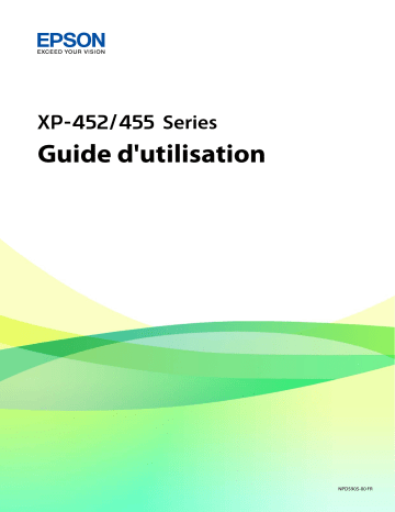 Manuel du propriétaire | Epson XP 452 Manuel utilisateur | Fixfr