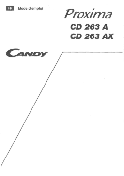 Candy CD 263 AX Manuel utilisateur