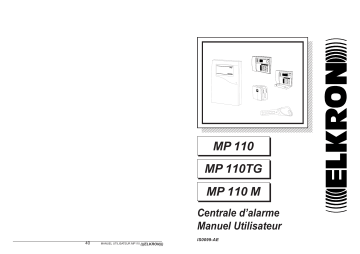 Manuel du propriétaire | Elkron MP 110 TG Manuel utilisateur | Fixfr