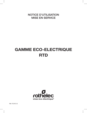 Manuel du propriétaire | ROTHELEC ECO-ELECTRIQUE R2012G Manuel utilisateur | Fixfr