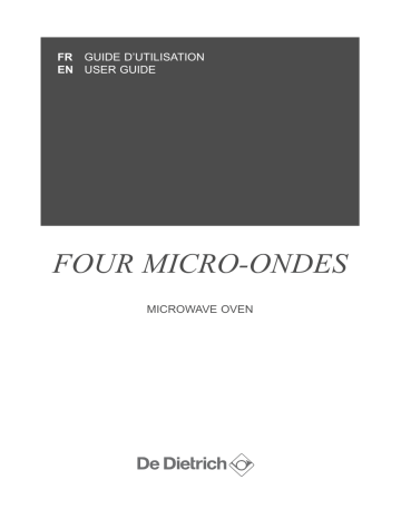 DME1135X | Manuel du propriétaire | De Dietrich DKE7220X Microwaves Manuel utilisateur | Fixfr