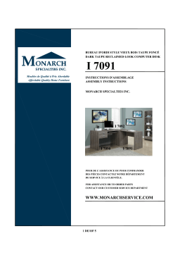 Monarch Specialties Dark Taupe Desk Guide d'installation