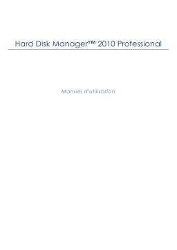 Paragon Software Hard Disk Manager 2010 professional Mode d'emploi