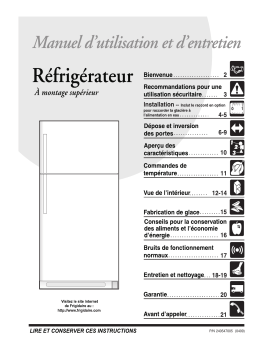 Frigidaire GLRT184TCW Manuel utilisateur