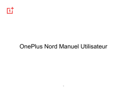 OnePlus Nord Manuel utilisateur