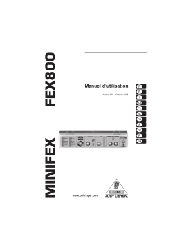 Behringer FEX800 Manuel utilisateur