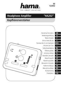 Hama 00122002 "HA202" Headphone Amplifier Manuel utilisateur