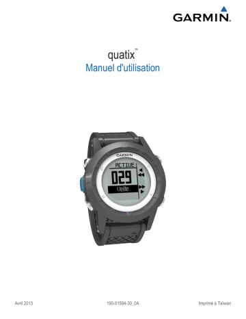 Mode d'emploi | Garmin quatix® Manuel utilisateur | Fixfr