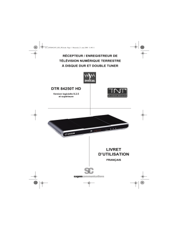 Manuel du propriétaire | Sagem DVR 84250B-T HD Manuel utilisateur | Fixfr