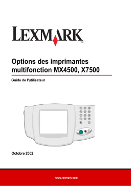 Lexmark X750E Manuel utilisateur