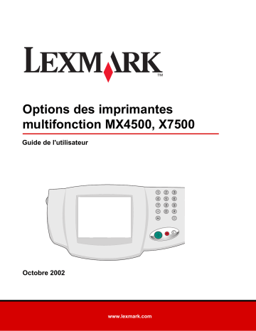 Manuel du propriétaire | Lexmark X750E Manuel utilisateur | Fixfr